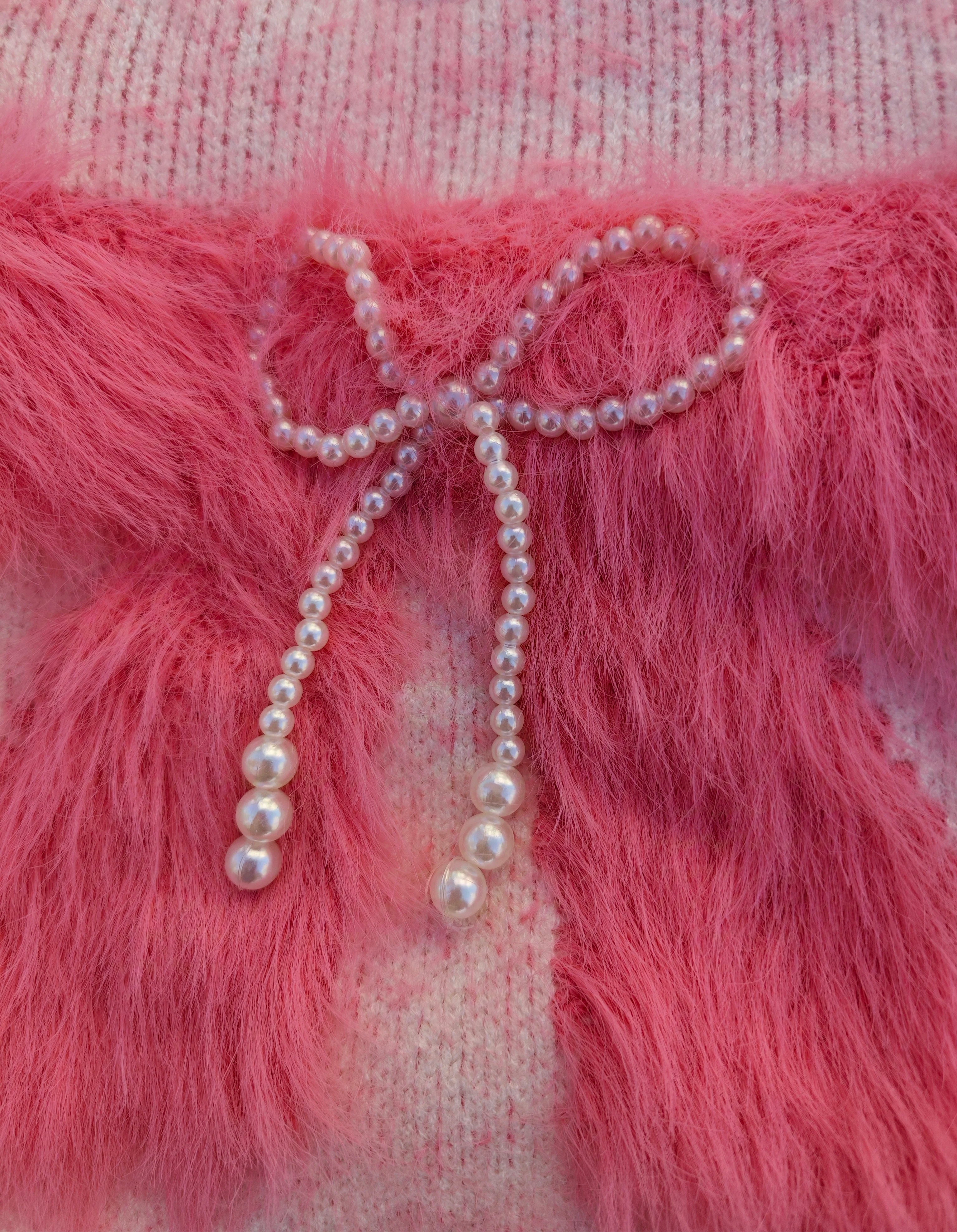 Fluffy Bow Dog Sweater