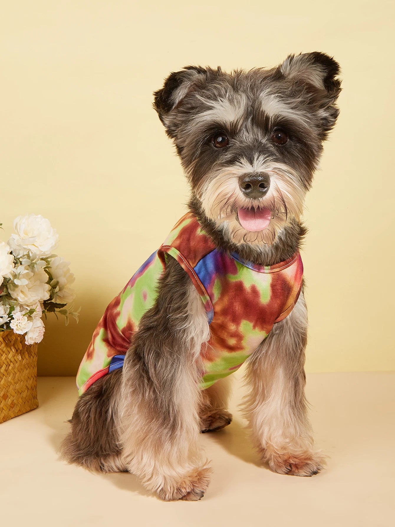 Colorful Tie-Dye Dog Tank Top