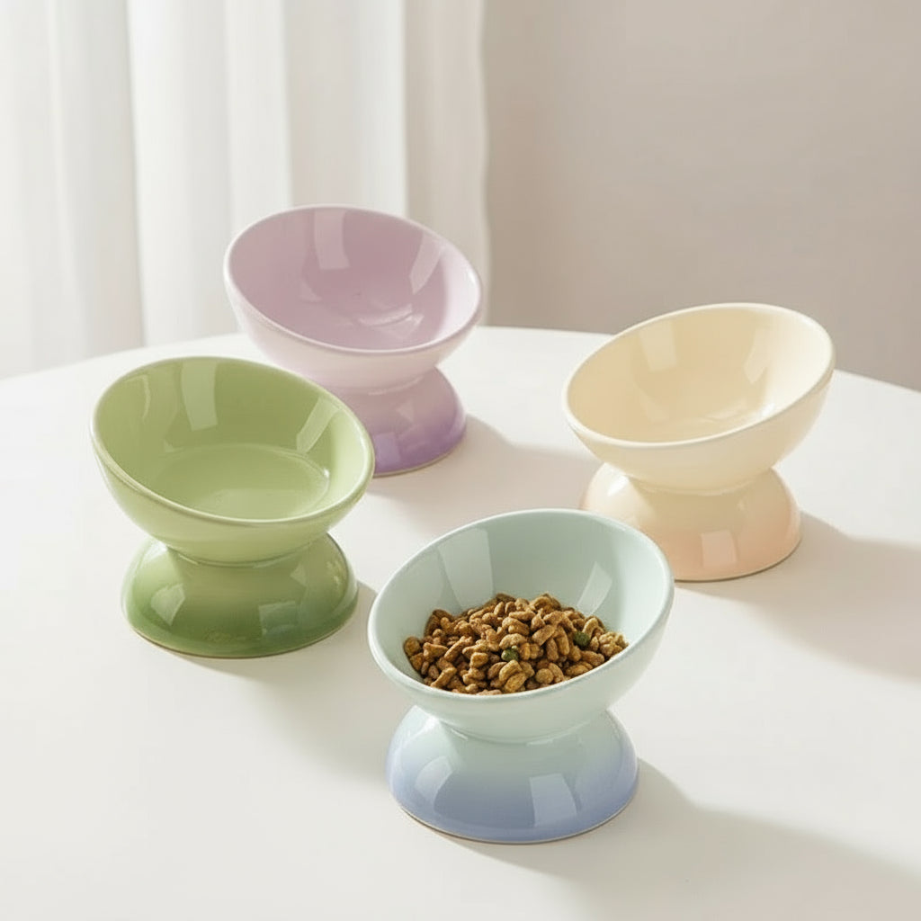 Tilted Gradient Ceramic Bowl