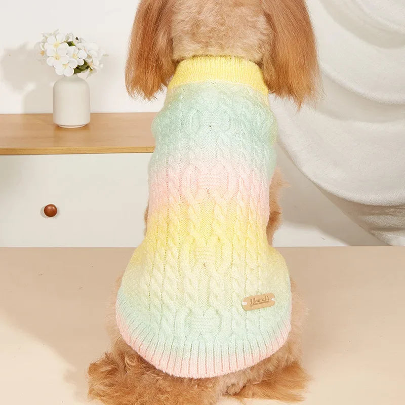 Gradient Cable Knit Sweater